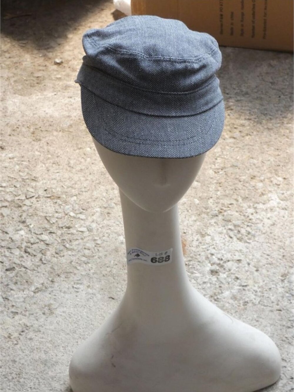 Giovannio New York - Classic Newsboy Style Cap - Blue Grey Herringbone